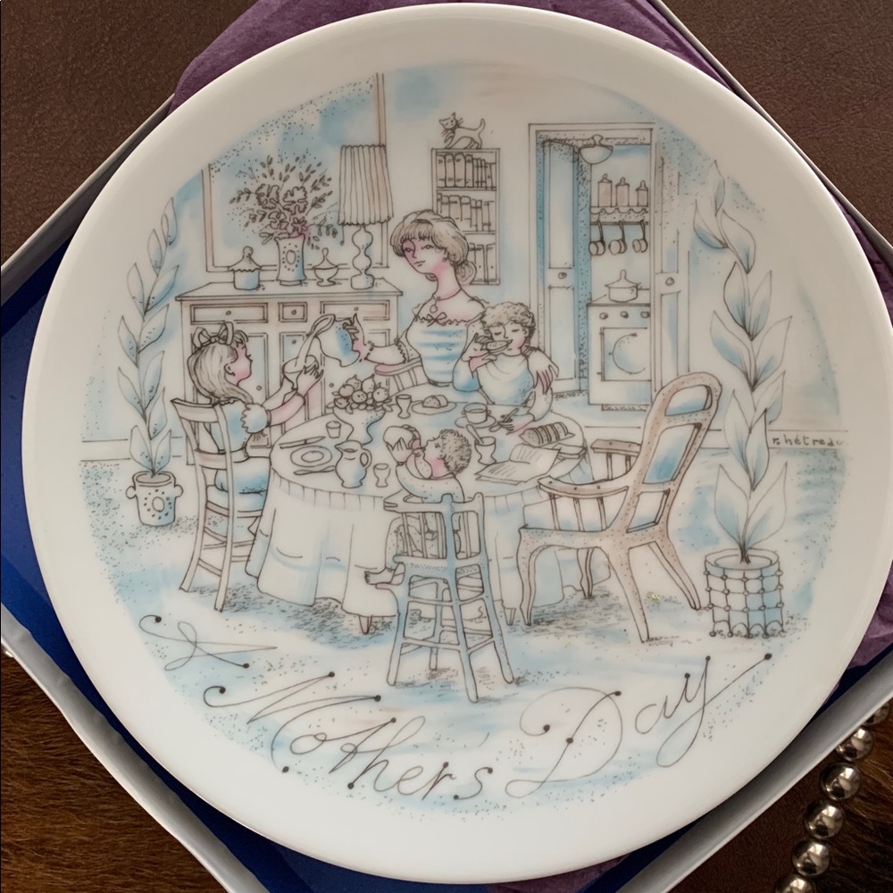 MOTHER’S DAY  Haviland Ltd Edition Plates “Breakfast”